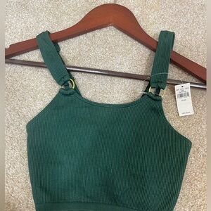 NWT dark green with gold rings bralet size XS Aerie
